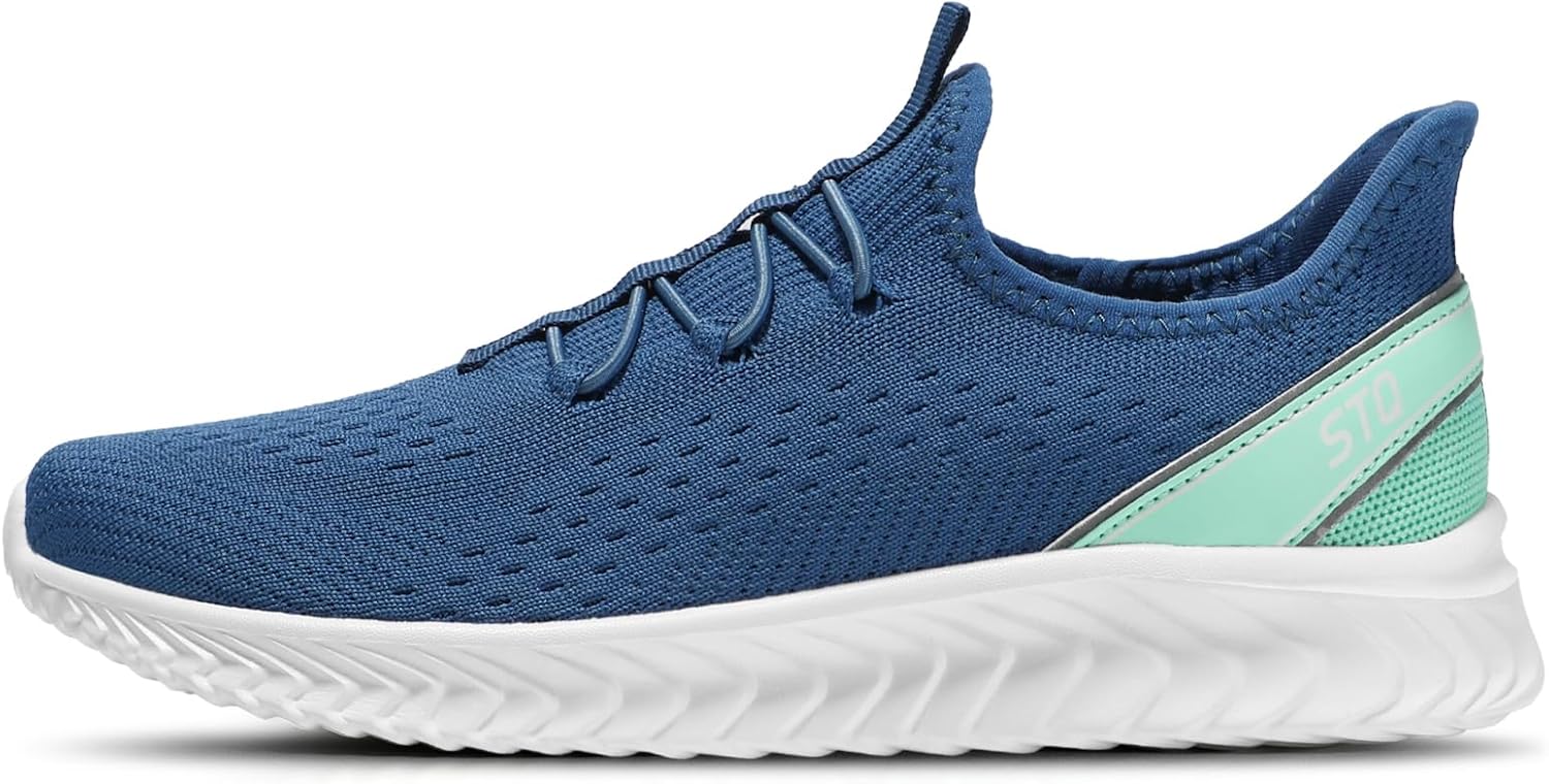 STQ Womens Orthopedic Walking Shoes for Plantar Fasciitis Lightweight Slip on Sneakers Comfortable Travel Gym Fitness Shoes - Image 8