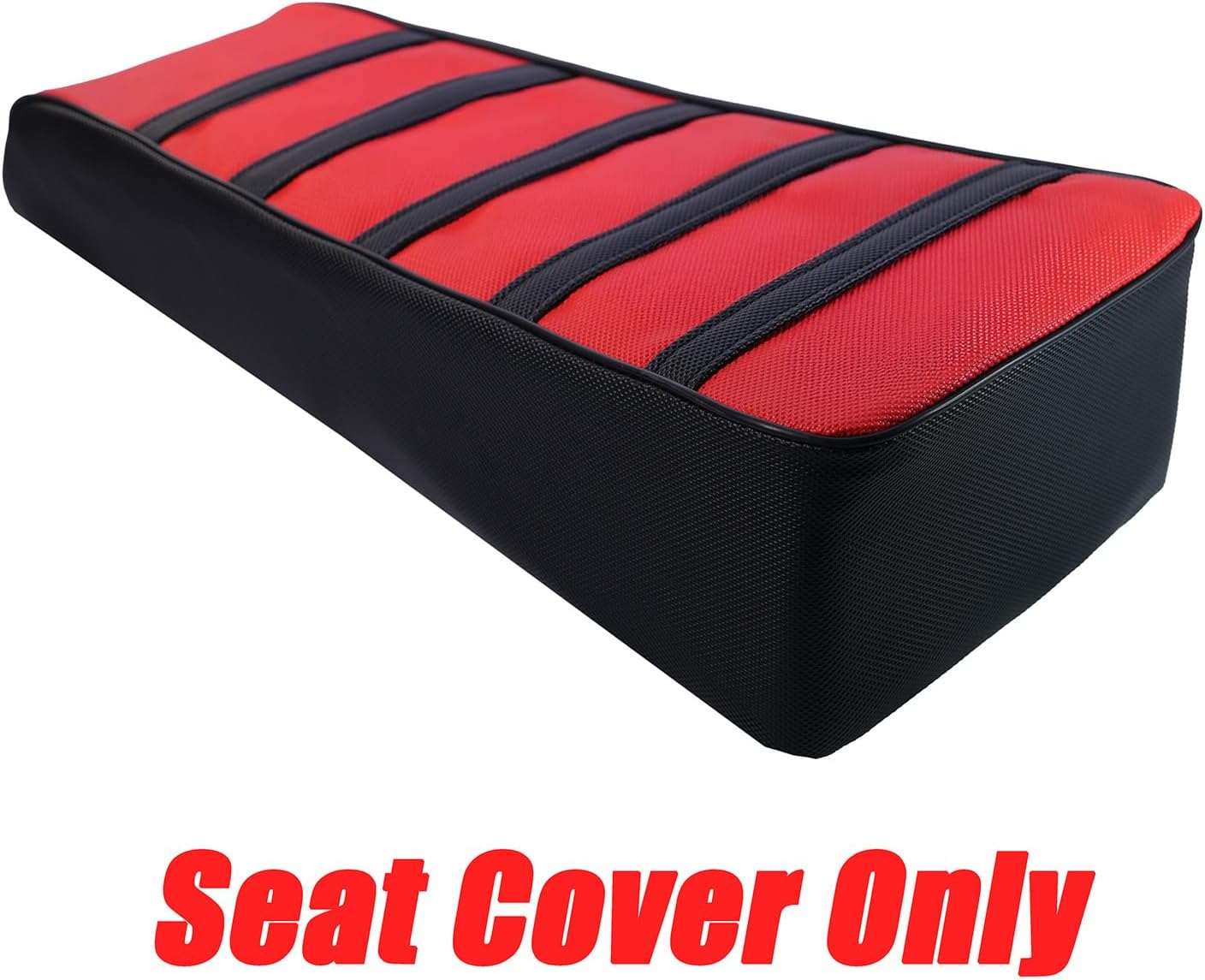 JMCHstore Red Ribbed Mini Bike Seat Cover, Gripper Soft Seat Cover for Coleman ct200u Mini Bike 196cc Baja DB30, Hisun ct200u 196cc 200cc Trail Cushion Replacement Parts