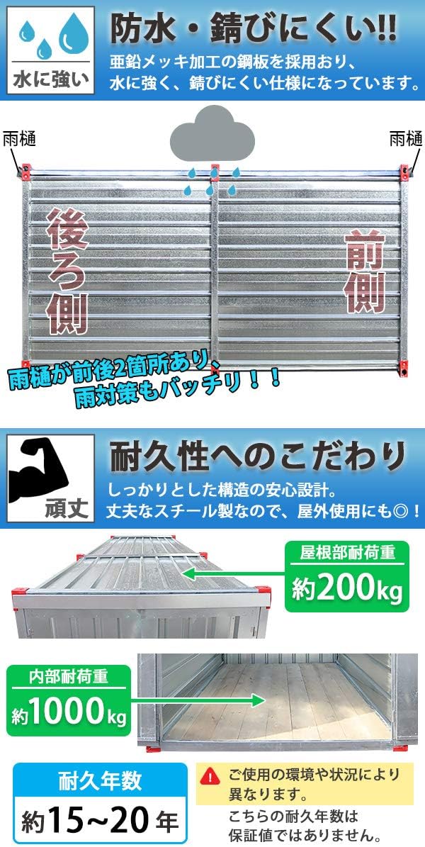 超特価激安 訳あり 組立て式 コンテナ 倉庫 約8 8平米 送料見積もり 幅約20mm 奥行約4000mm 高さ約20mm 物置 ハウス コンテナ物置 プレハブ小屋 プレハブハウス プレハブ ユニット ガレージ 屋外 おしゃれ 建築 土木 収納 Consoukos154m 機材や工具等の保管に最適