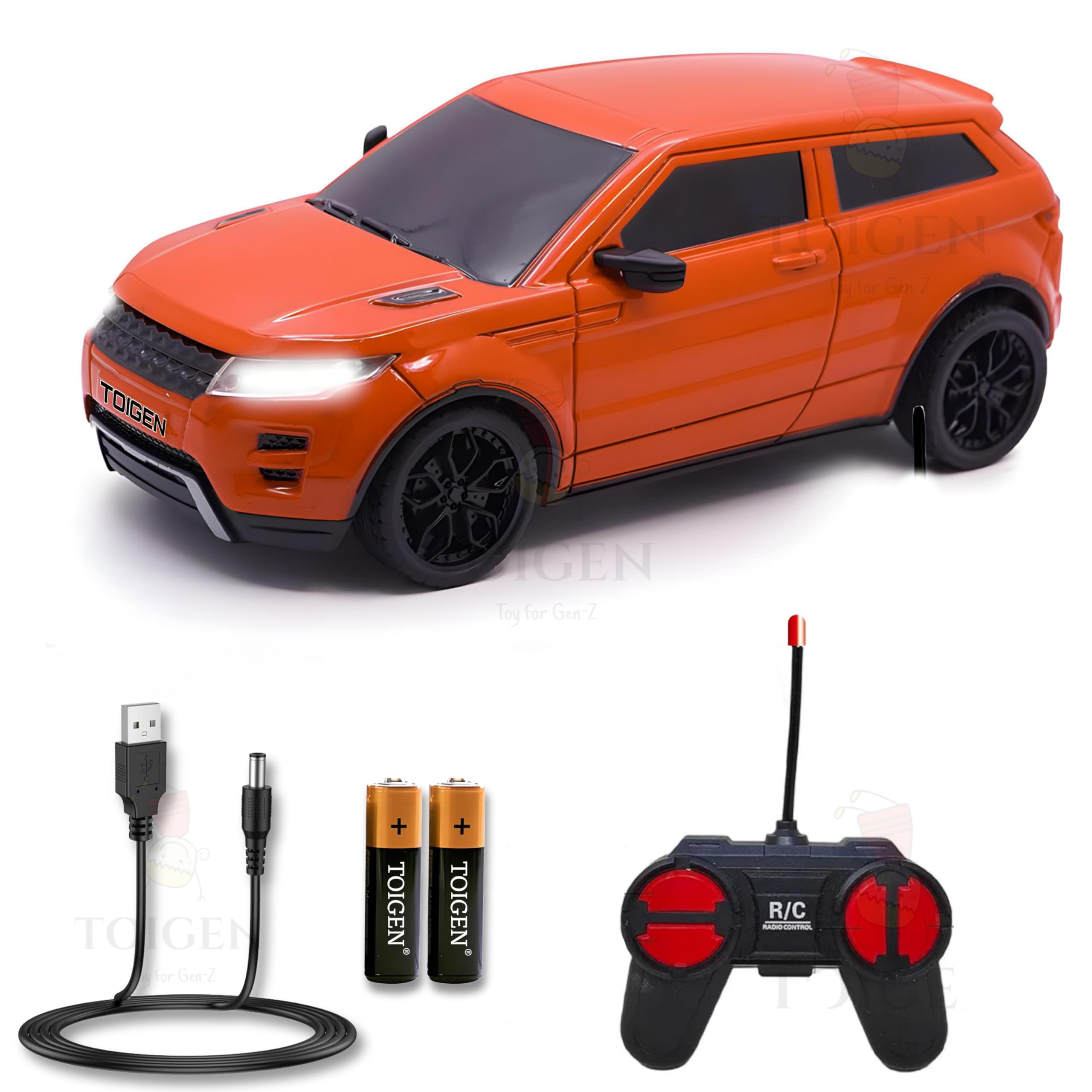 TOIGEN® Remote Contorl Car | Rechargeable Racing RC Cars for Kids High Speed Mini 1:24 Scale | High Performance Rc Car with Led Lights for Kids Super Sports Car for Kids Speed Rc Car Toy (Orange) (B0D7DZR6KL) Amazon Price History, Amazon Price Tracker