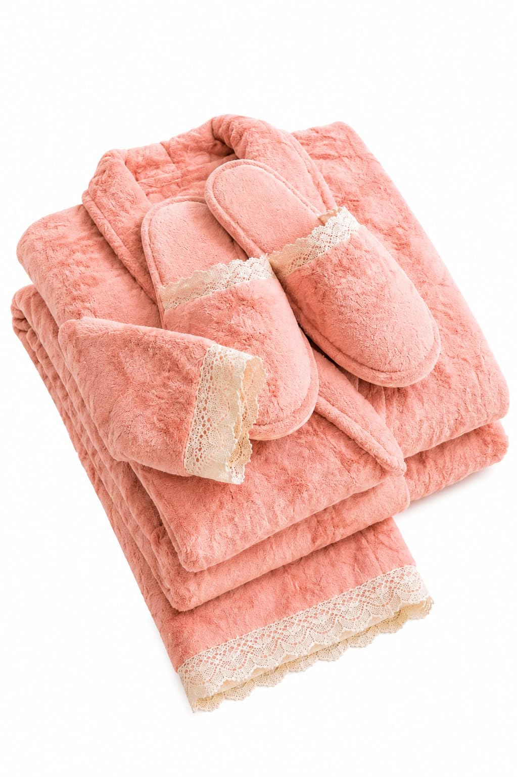 Luxury Plush Bathrobe and Slipper Set for Women & Men | Ultra Soft Bath Robe with Matching Slippers | Lightweight, Comfortable & Highly Absorbent Spa Wear-image-43