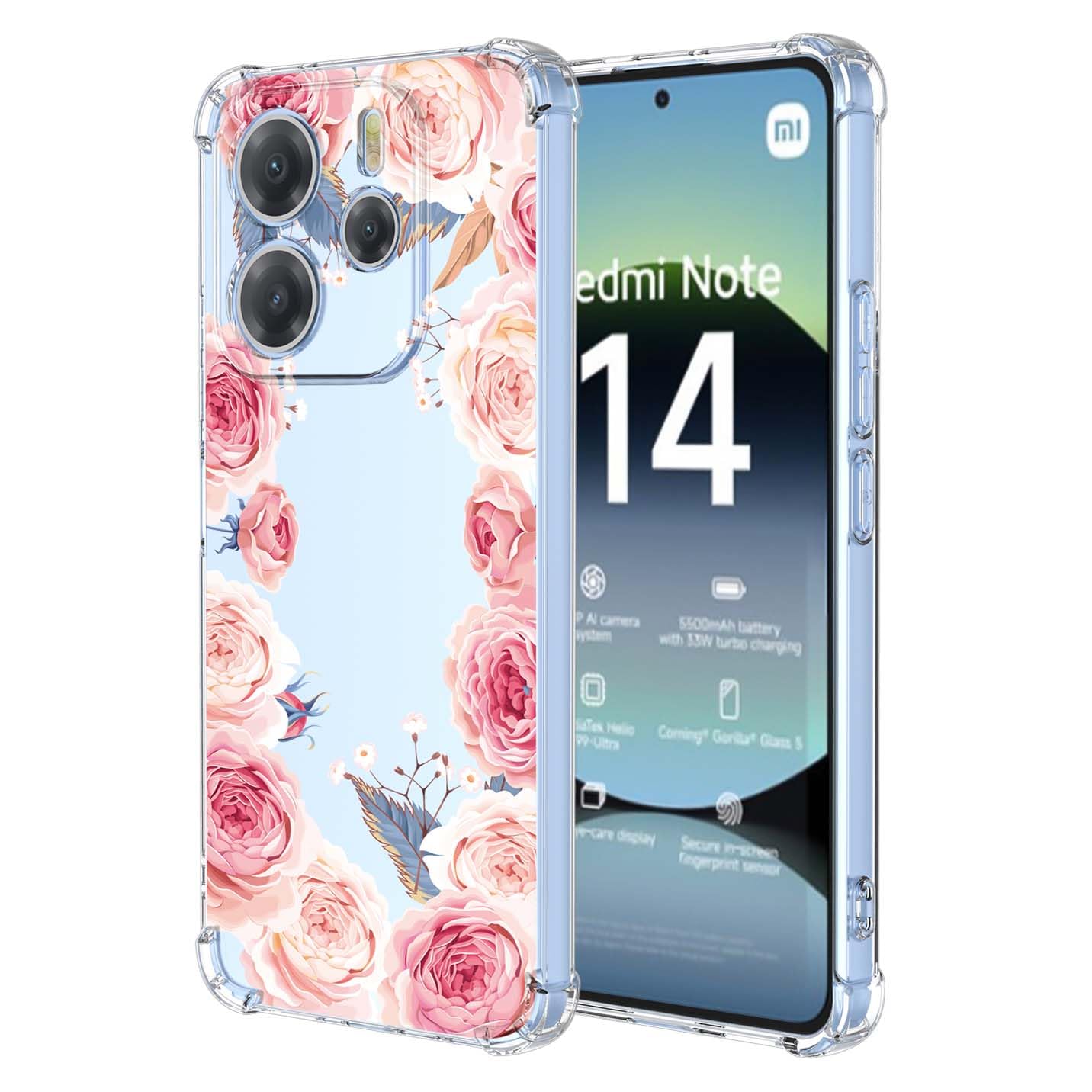 Cover BORYA Per Xiaomi Redmi Note 14 4G – Silicone Trasparente Morbido TPU, Ultra Sottile, Antiurto, E2667 - 3