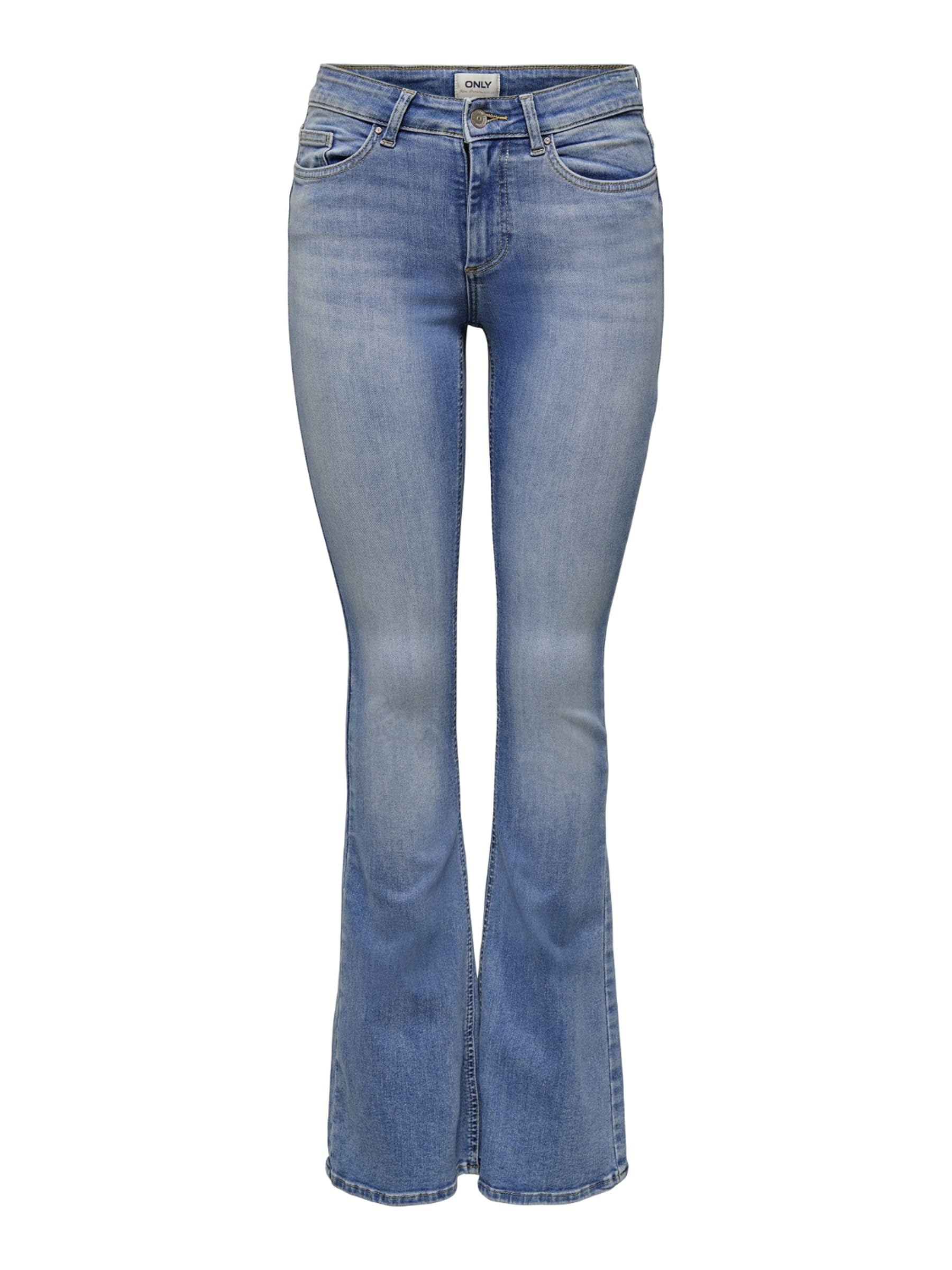 Only ONLBLUSH Life Mid Flared DNM TAI467 Noos, Jeans da Donna, Light Blue Denim, L/34