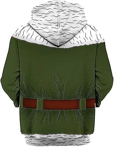 Miniatura 4 de Muscularfit Sudaderas feas de Navidad para hombre, 2023, para invierno, otoño, moda, manga larga, con estampado divertido, camisas de Navidad