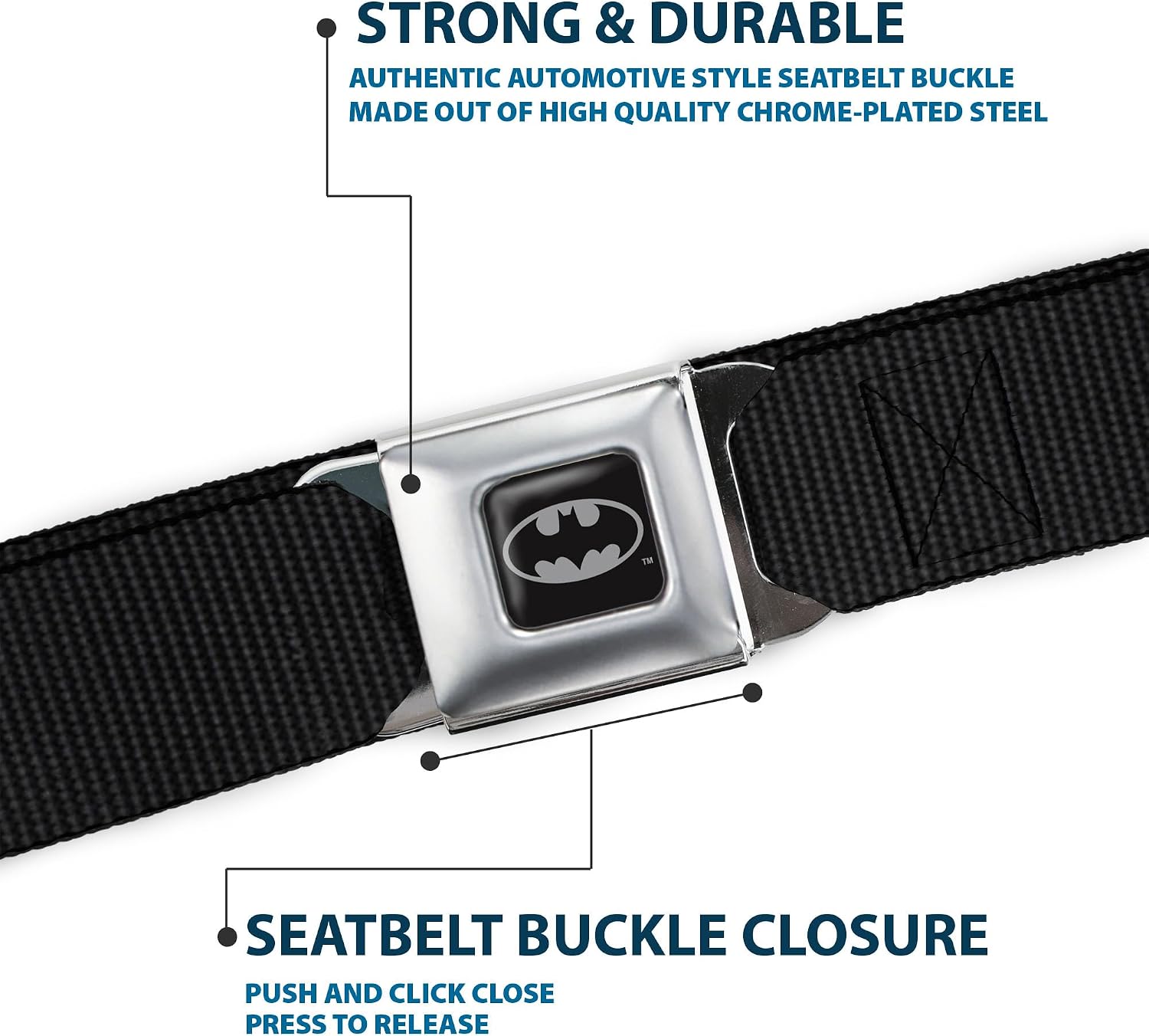 Buckle-Down Seatbelt Belt, Multicolor, Youth 20 to 36 Inches