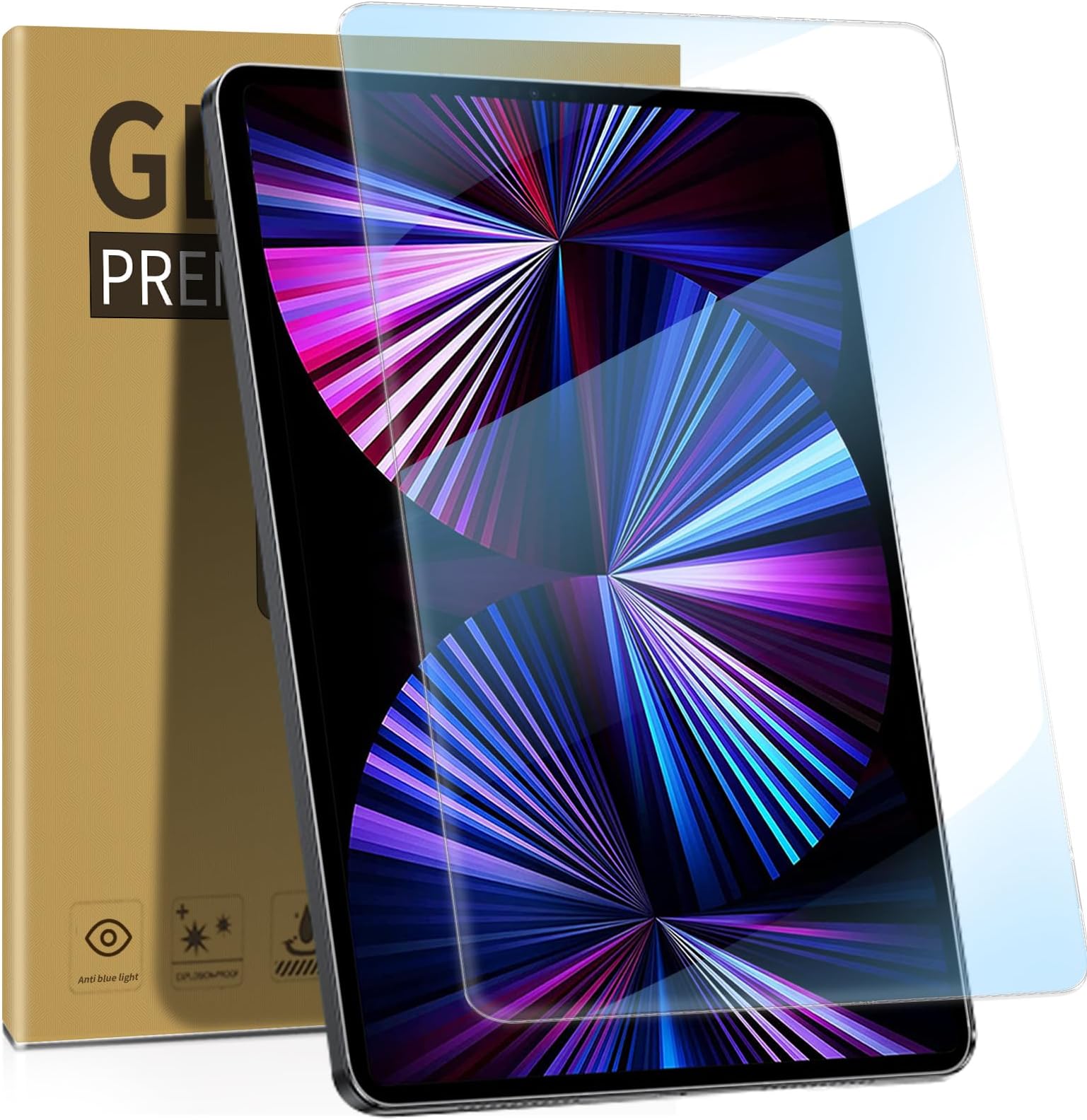 ZenRich [2Pack] Tempered Glass Screen Protector for iPad Pro 11 inch (4th/3rd/2nd Generation) with [Anti Blue Light] [Anti-Glare] 9H Hardness/Bubble Free/Case Friendly/Pencil Compatible