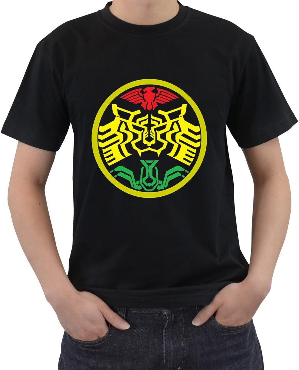 Kamen Rider Ooo Super Tatoba Symbol T-Shirt Short Sleeve Black Size L