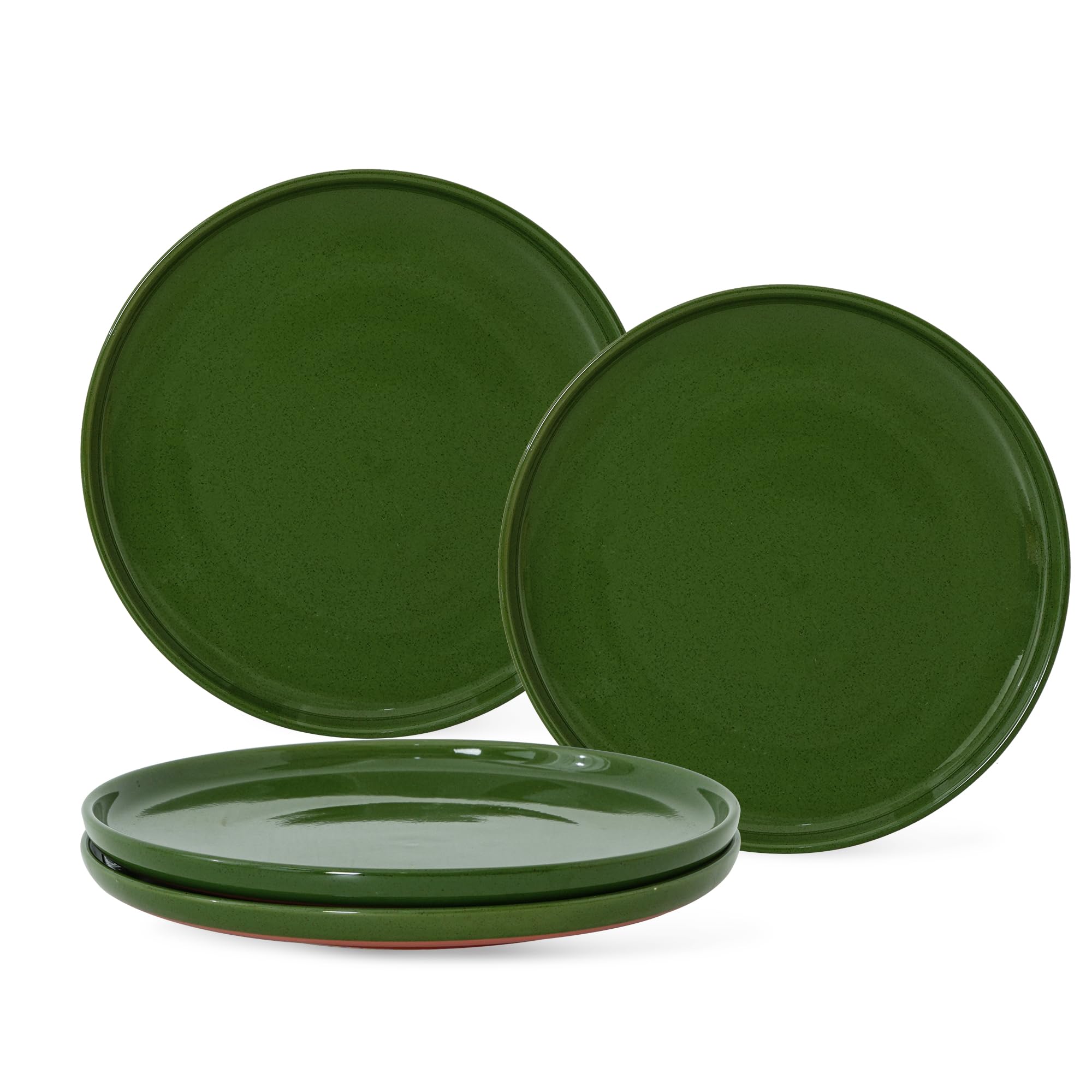 8-Inch Salad Plates, Set of 4, Forest Glaze Green