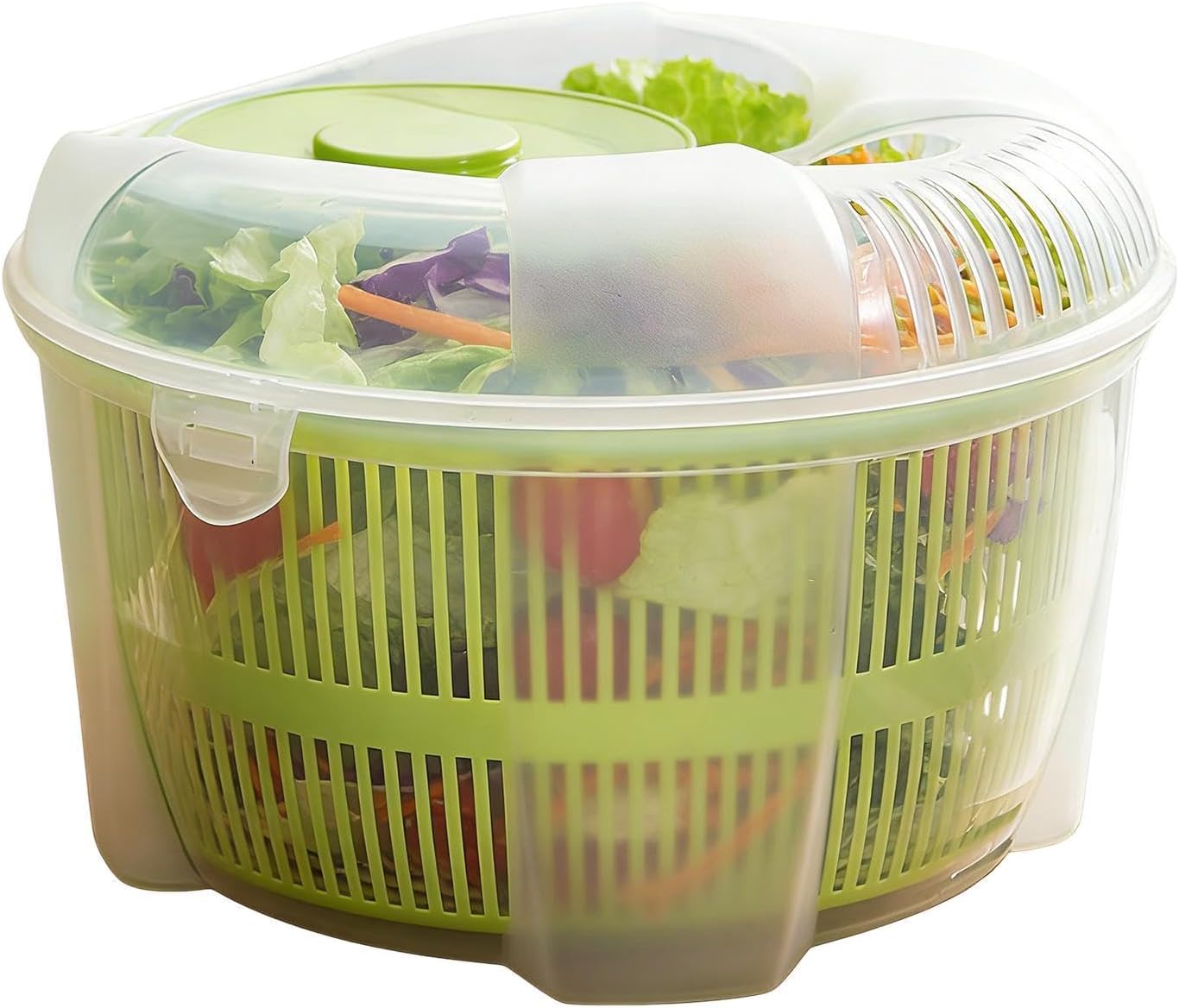 Washer Salad Spinner - Bowl Food Grade Material, Easy Handle Fruits and Vegetables Dryer Squeezer for Dumpling Filling Filter Kitchen Fresh Crisp Clean Produce Dressing Food Veggie Onion