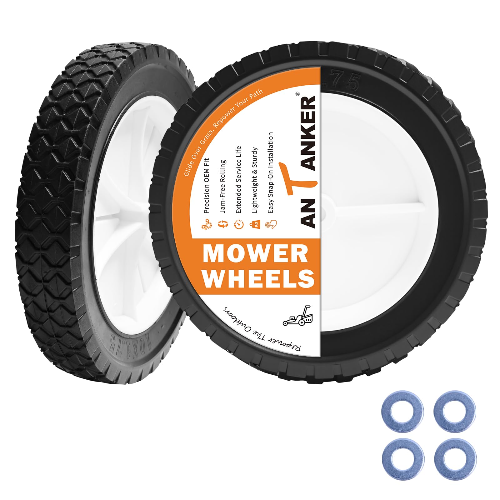Antanker 10 Inch Lawn Mower Wheel (Oregon 72-110 Replacement)