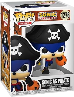Funko POP! Games: Sonic the Hedgehog - Sonic as Pirate | Official Merch - Collectable Vinyl Figurine for Shelf Display - Birthday Gift Idea for Fans and Collectors