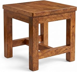 CARTADEN Wooden Stool for Sitting, 11.5 in Solid Wood Chair Footrest Crafted Hand-Painted Stool for Living Room Bedroom Pl... Price In India