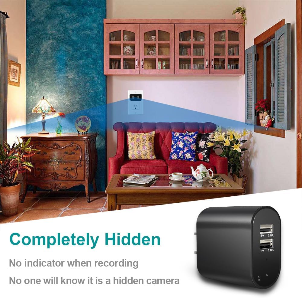 1080P HD Camera – 90° Wide View - Plug & Use - Real Time Monitoring– Camera-Nanny cam Hidden Camera