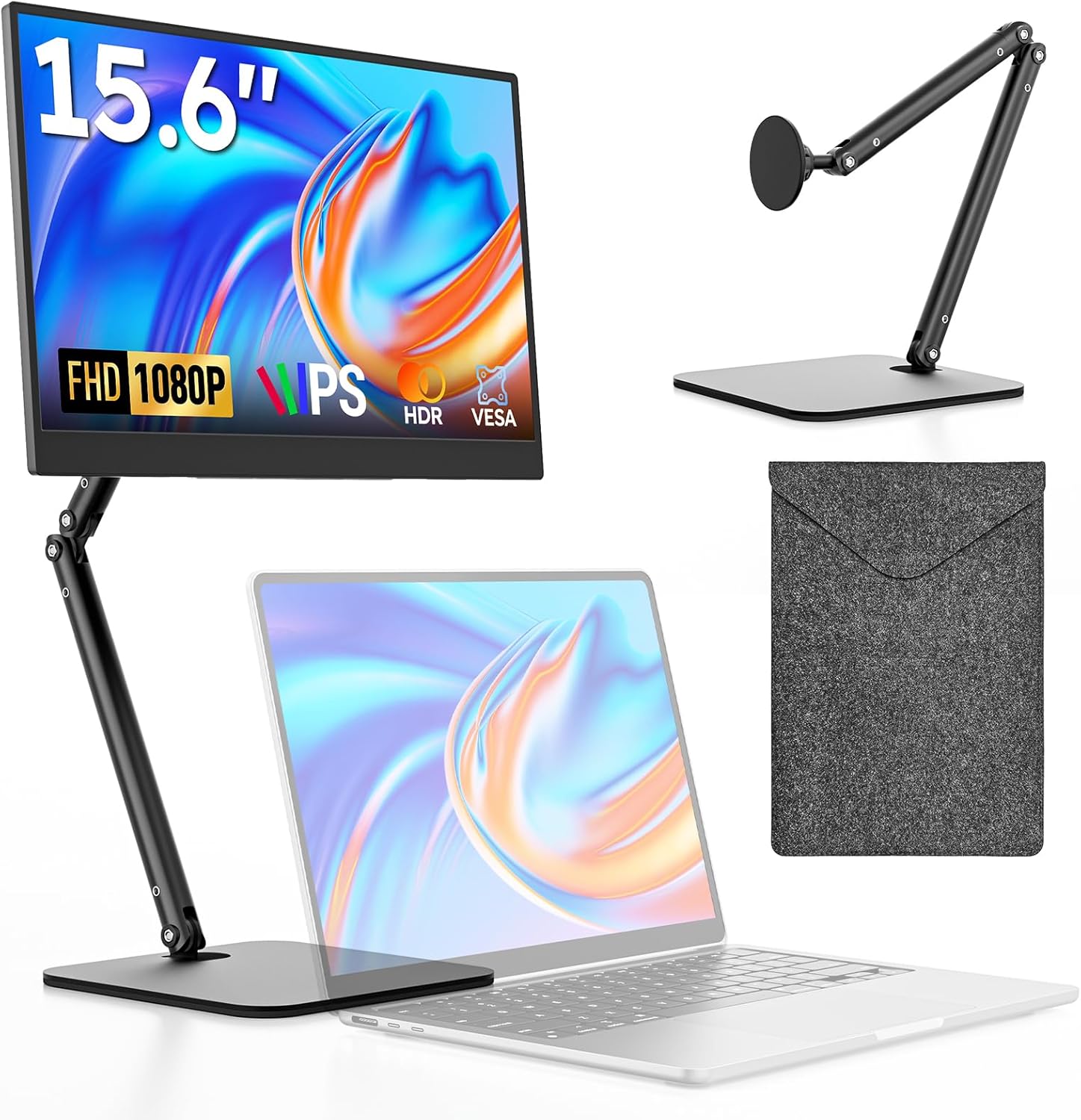 Portable Monitor, 15.6″ FHD...