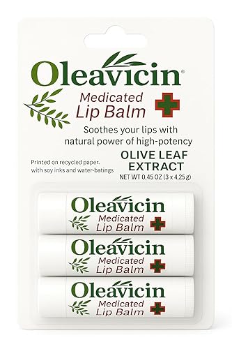 Miniatura 8 de Bálsamo labial natural de Oleavicin  Alivio de labios secos  Fórmula hidratante patentada para labios agrietados  Extracto de hoja de olivo orgánico