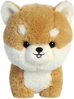 Aurora® Playful Teddy Pets™ Shiba Inu Stuffed Animal - Unique Design - Endless Play - Brown 6.5 Inches