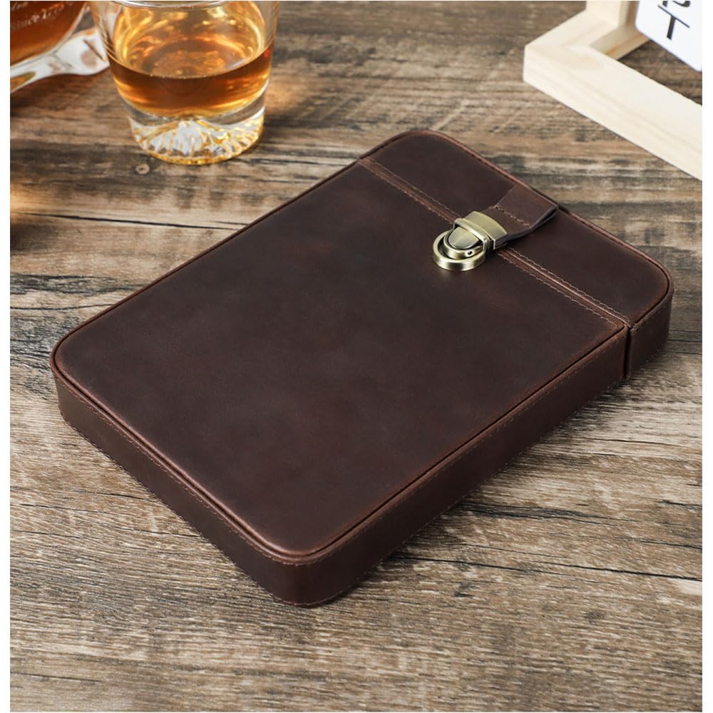 Contacts Crazy Horse Custodia per sigari in pelle da viaggio a 6 slot scatola per sigari fatti a mano Humidor Manicotto portatile per sigari
