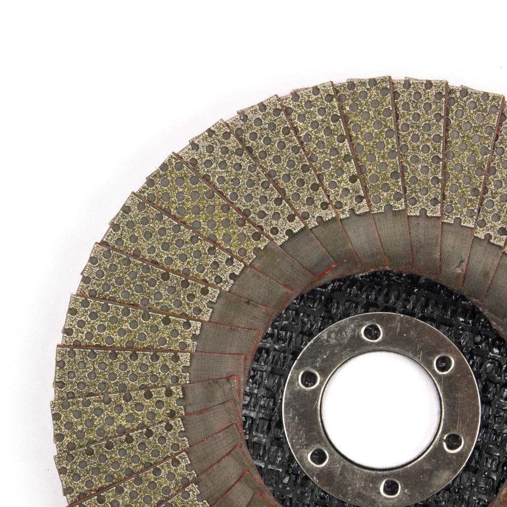 5 pollici 1pc 60/100/200/400 mole abrasive grana 125mm disco abrasivo per levigatura lamellare per smerigliatrice angolare platorello diamantato, 60