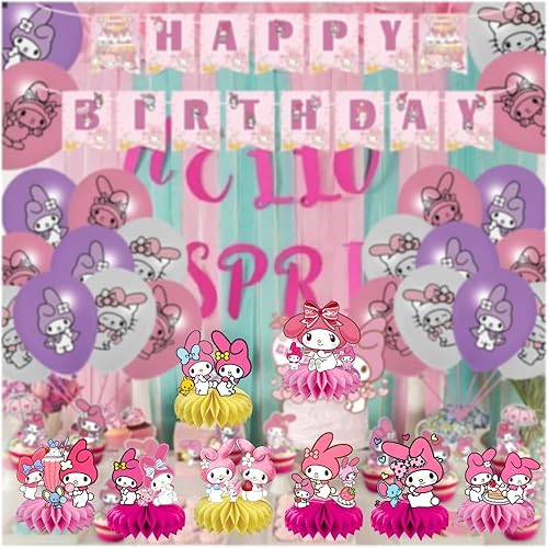 Miniatura 5 de Centro de mesa Melody Honeycomb de 8 piezas, suministros de fiesta de cumpleaños de melodía, decoraciones de mesa para decoraciones de fiesta de