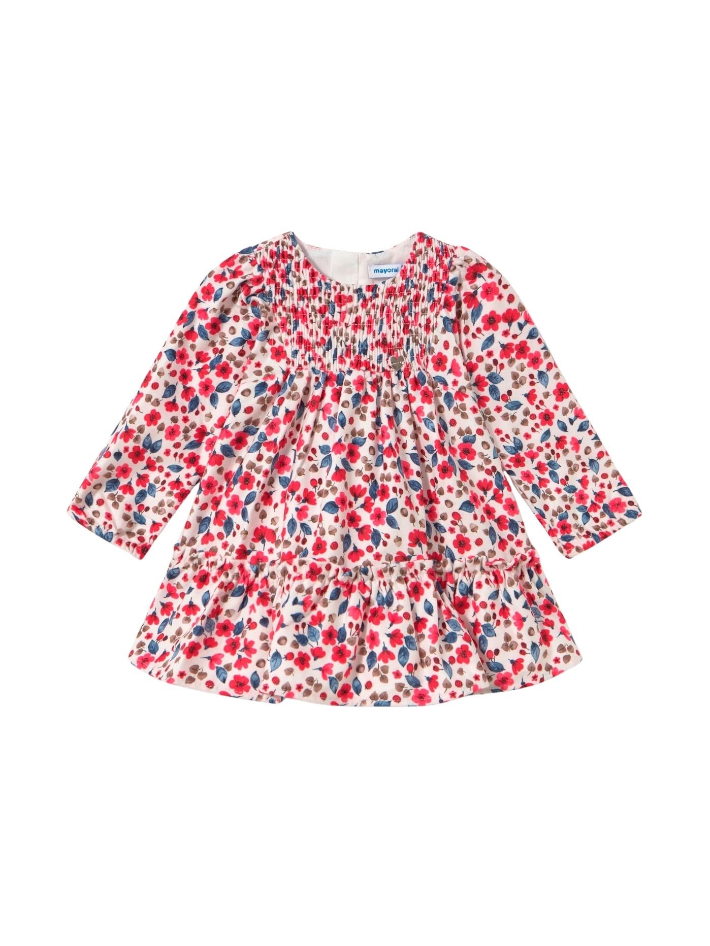 Mayoral Vestido Terciopelo Estampado para bebé niña Rojo