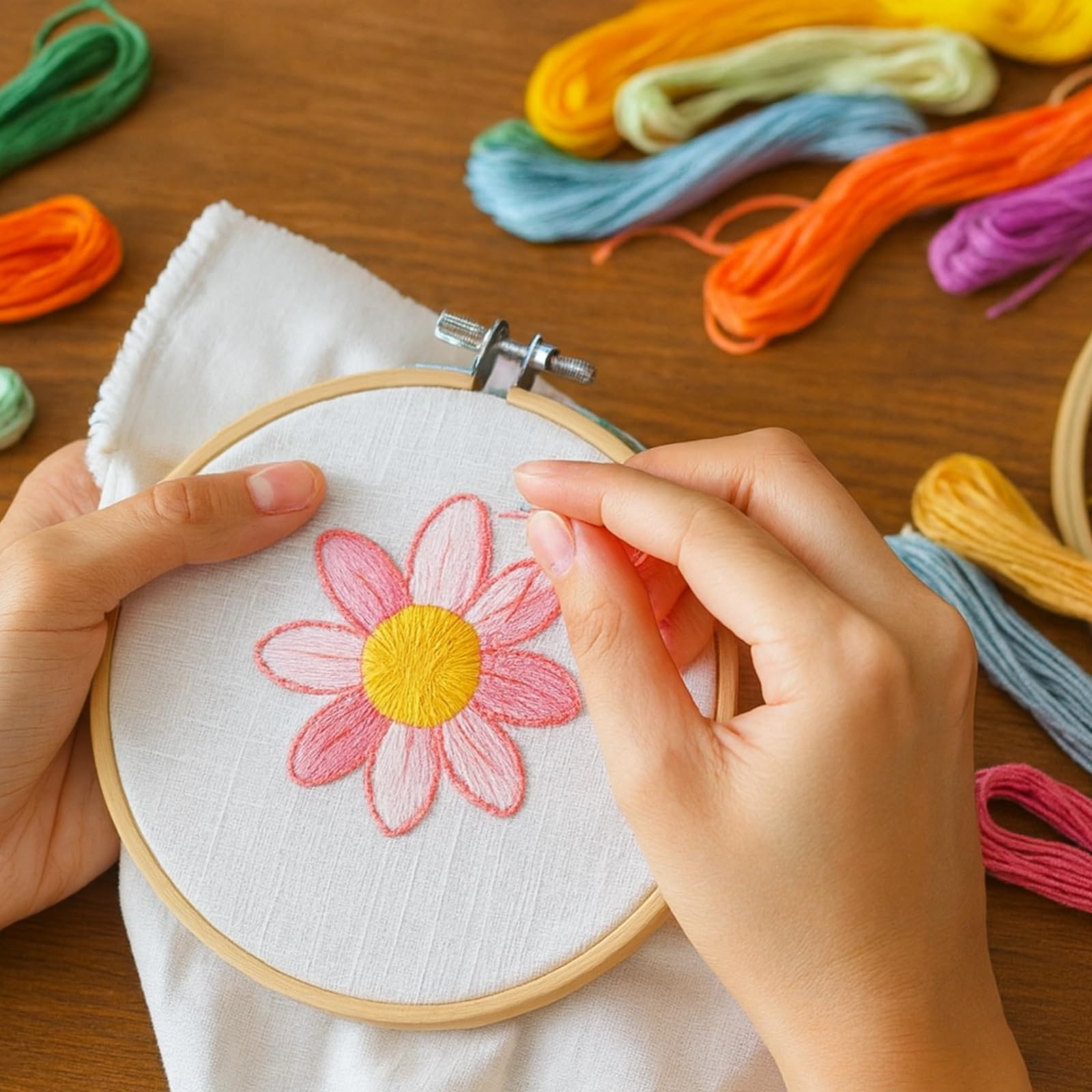 40 cercles à broder de 15 cm, kit DIY réglable, lot créatif en vrac pour projets manuels, idéal pour décoration murale, décoration de mariage, travaux de broderie et créations décoratives