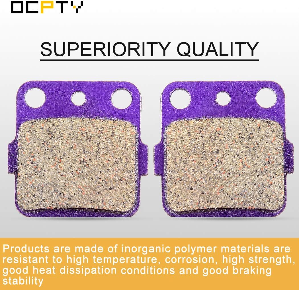 OCPTY Carbon Fiber Brake Pads Fit for 2002 2003 2004 2005 2006 2007 2008 for Yamaha Grizzly 660, 2004 05 06 07 08 2009 2010 2011 for Yamaha Raptor 350, 2001 2002 2003 2004 2005 for Yamaha Raptor 660R