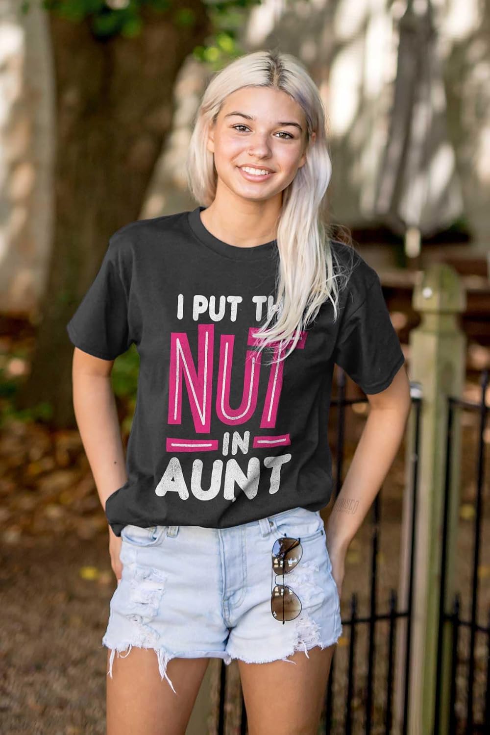 Aunt Cute Funny Cool Crazy Auntie Womens Graphic T Shirt Tees