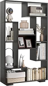 11-Cube Geometric Bookshelf, 120cm Wooden Bookcase Storage Rack - View #9