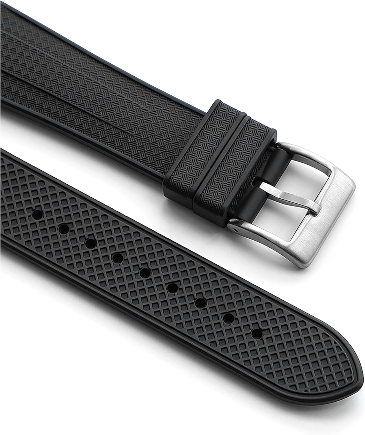 Strap for Blancpain Swatch,Universal 22mm Strap Soft FKM Waterproof Replacement Band for Blancpain x Swatch Fifty Fathoms Men Women Band with Install & Remove Tool Kit