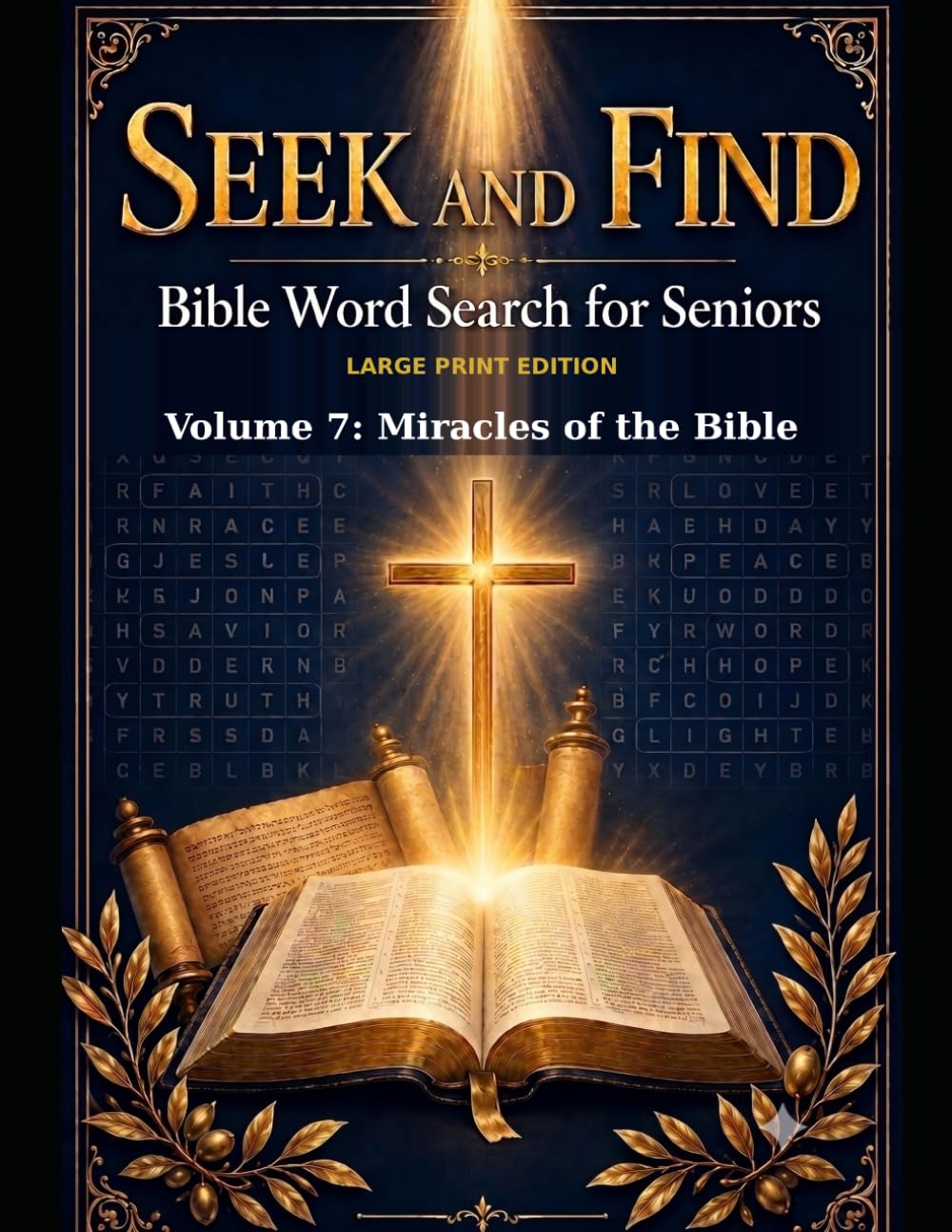 Seek and Find: Bible Word Search for Seniors: Miracles of the Bible — 200 Large-Print Puzzles