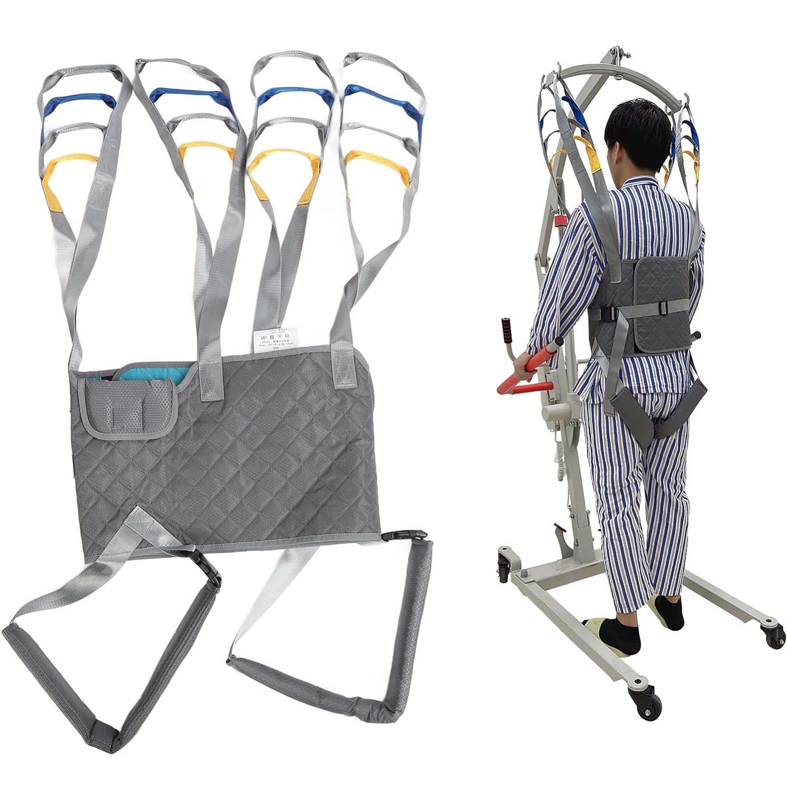 Générique Élingue de Jambe Divisée pour Personnes âgées Handicapées élingue de Levage de Patient Ceinture de Transfert d'escalier élingue de Levage de Patient pour Tout Le Corps,L