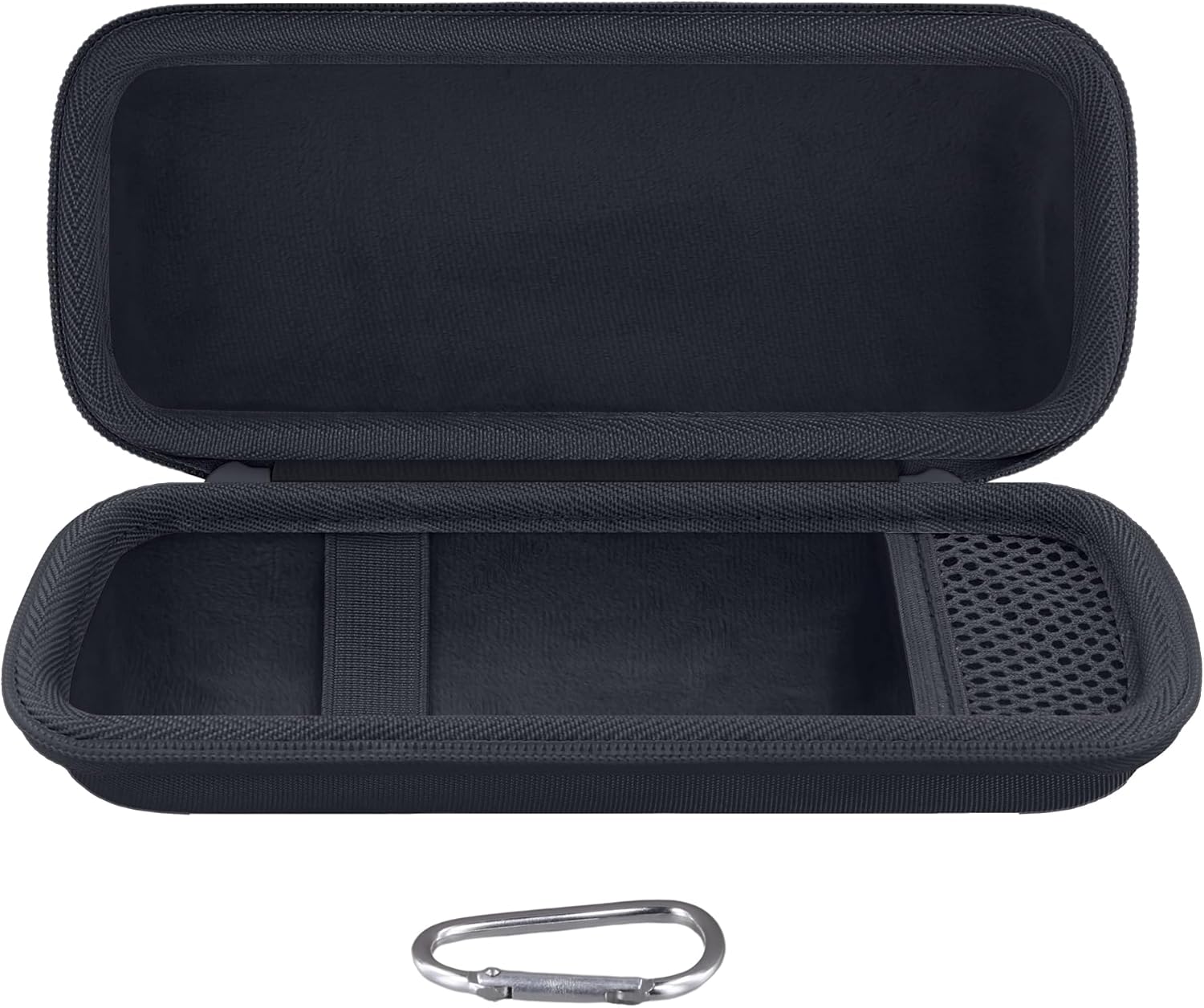 co2CREA Case for JBL Grip Compact Bluetooth Speaker, Portable Hard Travel Bag with Carabiner (Black Case) - Image 3