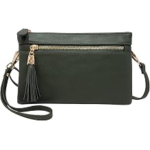 Solene Womens Lightweight Multi Compartment Wristlet Clutch Wallet Crossbody Bag