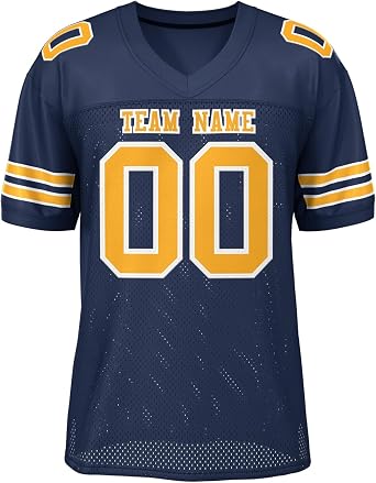 Custom Football Jersey Personalized Stitched/Printed Team Name & Number for Men Women Youth