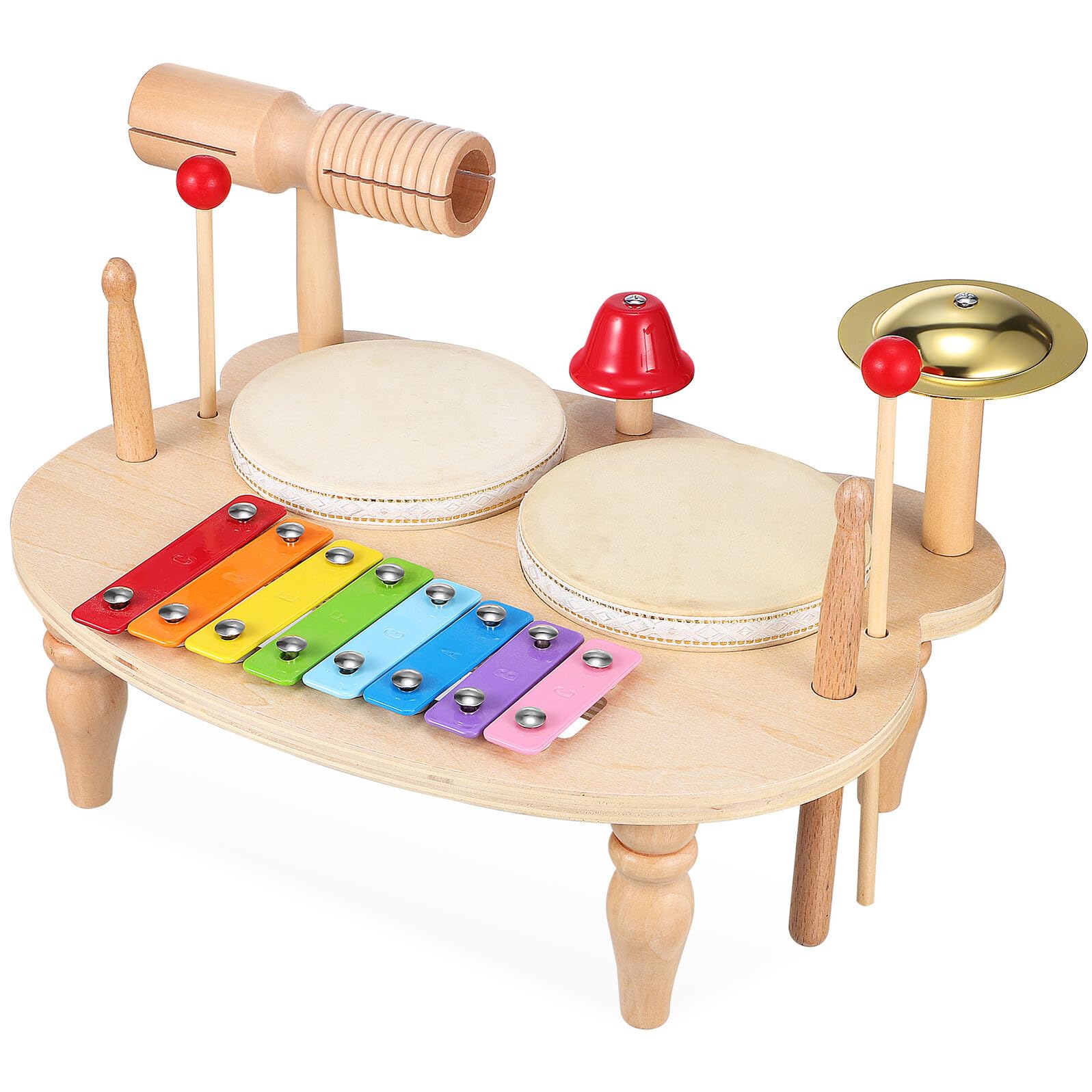Xilofono in Legno Mini per Ragazzo Ragazza, Strumento Musicale Colorato | Tamburi e Percussioni, Suono Chiaro ed Effetti Ricchi, Regalo Musicale