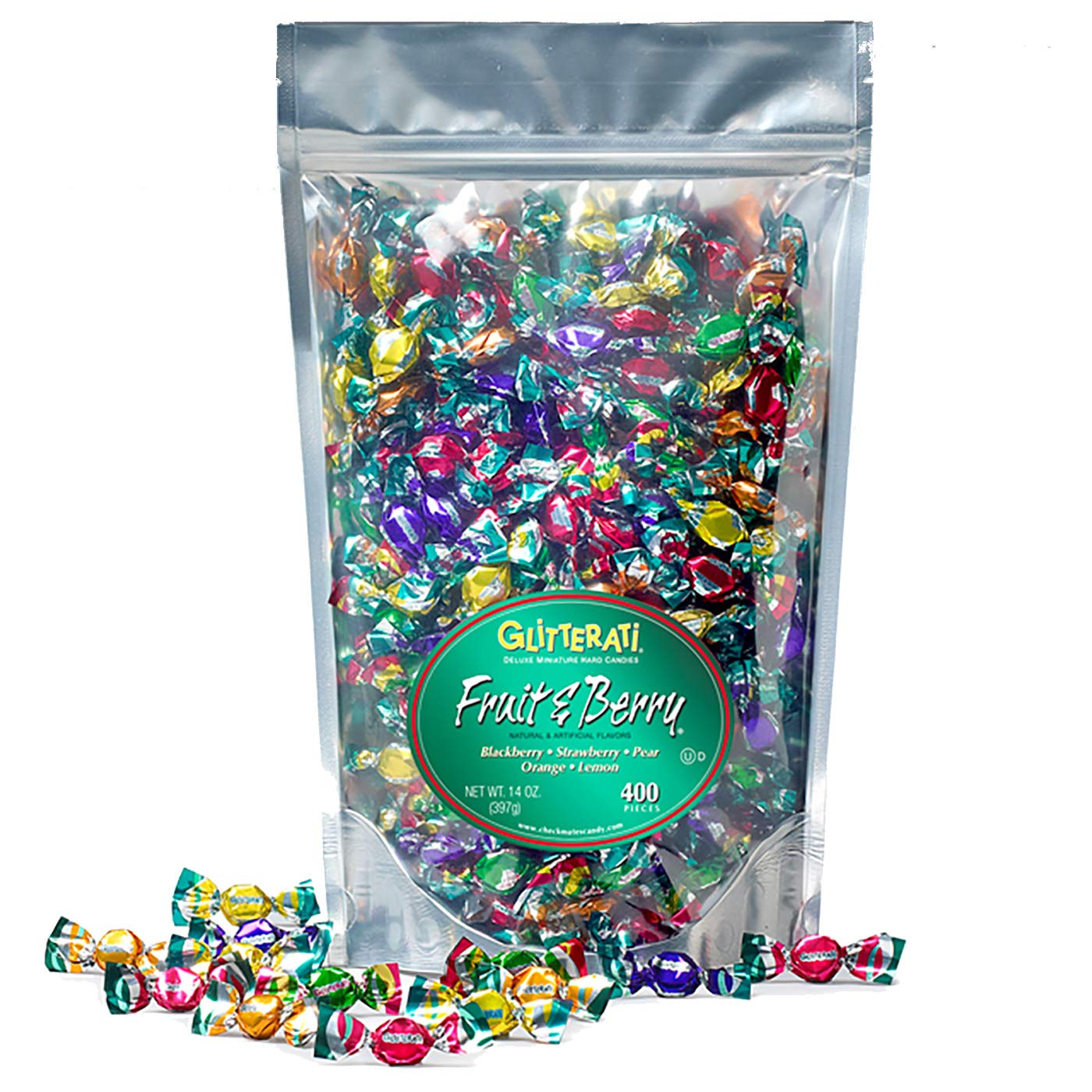 Buy Glitterati FRUIT & BERRY MEDLEY Famous Miniature Hard Candies 400 Ct. Resealable Pouch