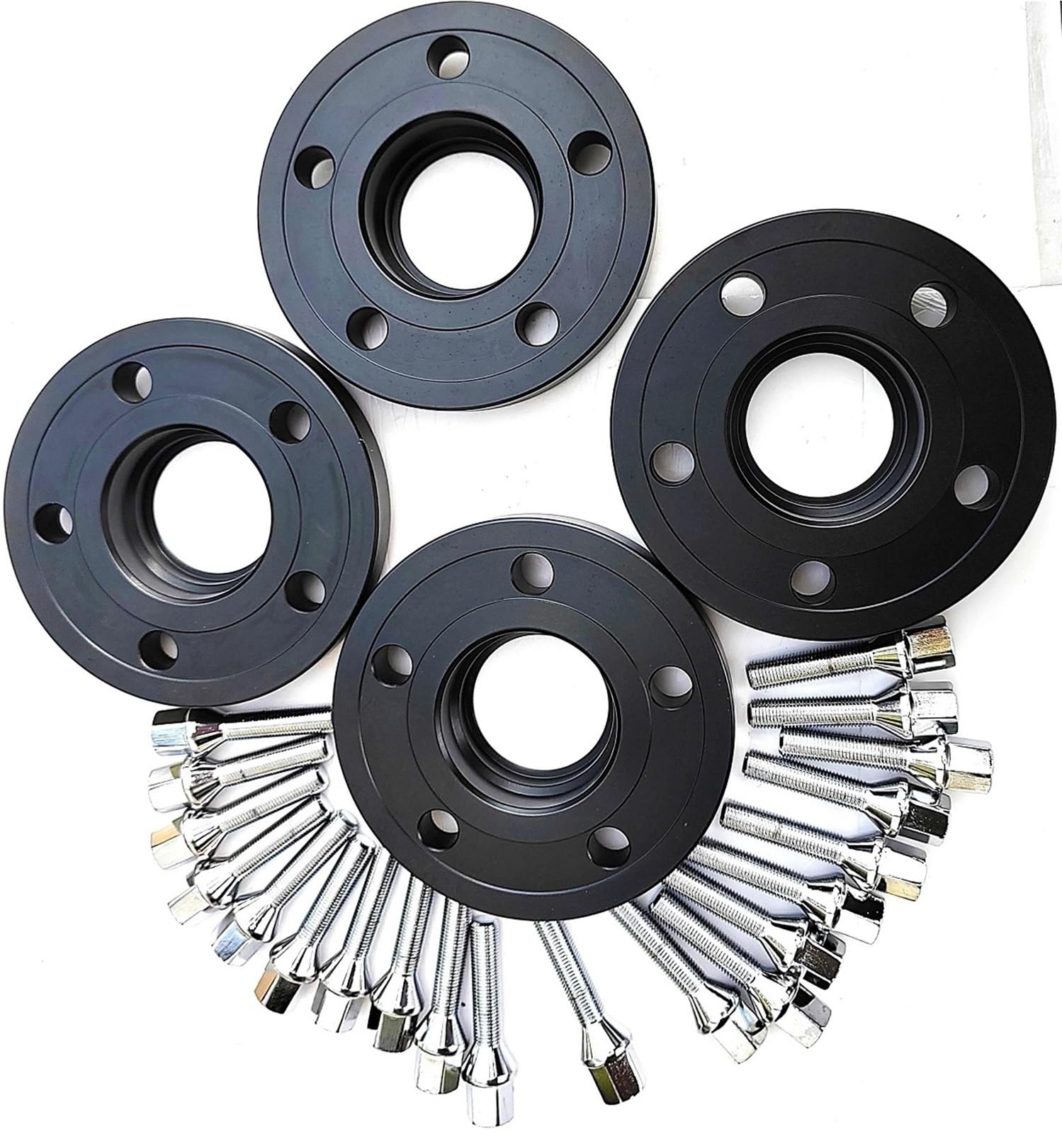 Entretoises De Roue Entretoises De Roue Pour BMW G26 G20 I3 G31 I4 G26 X5 G05 X7 G07 E250 G80 Entretoise Forgée À Centrage Sur Moyeu, Entraxe 5x112, 66,6 Mm.(Noir)