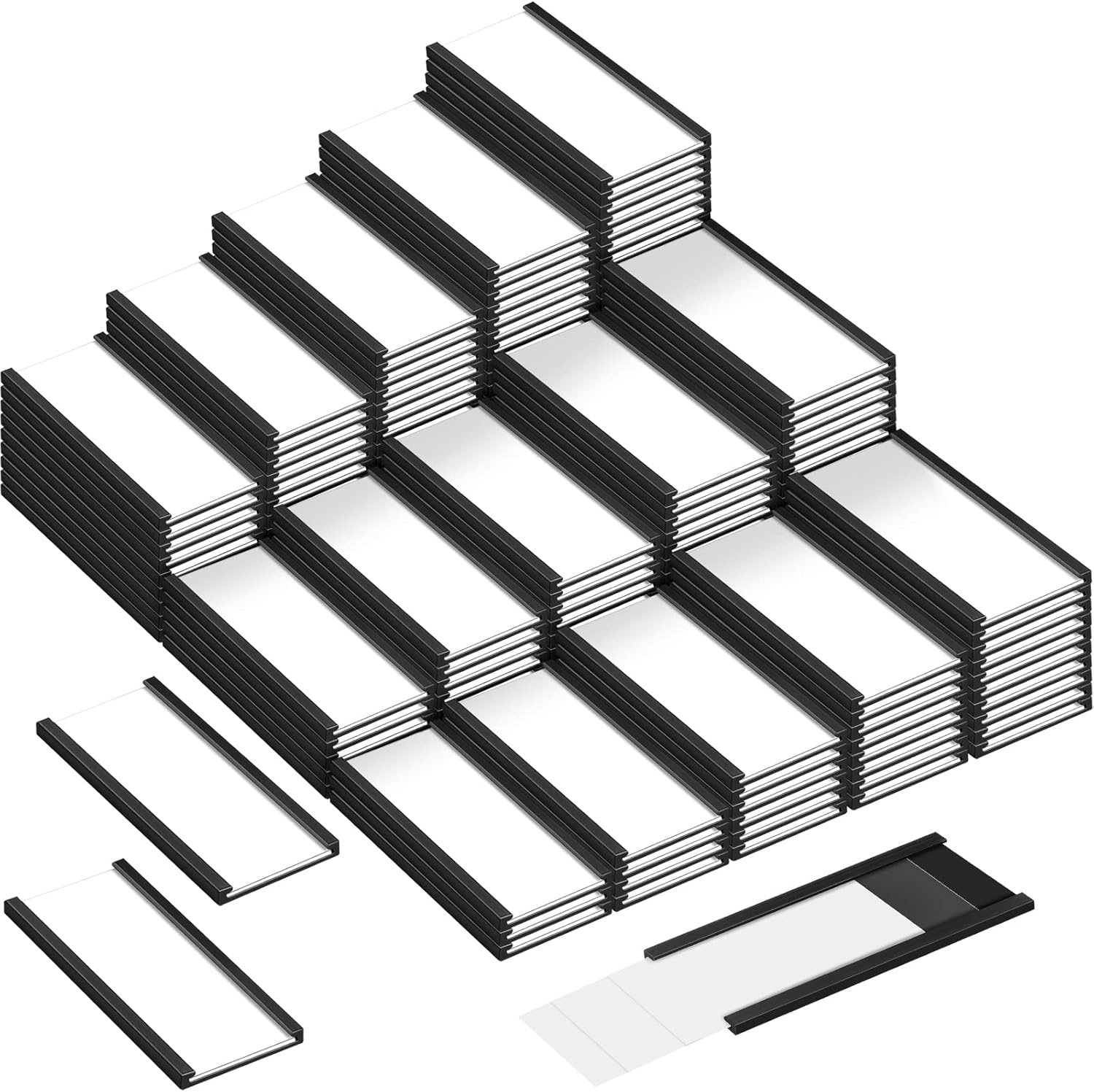 250 Pieces Label Holders with Paper Inserts Data