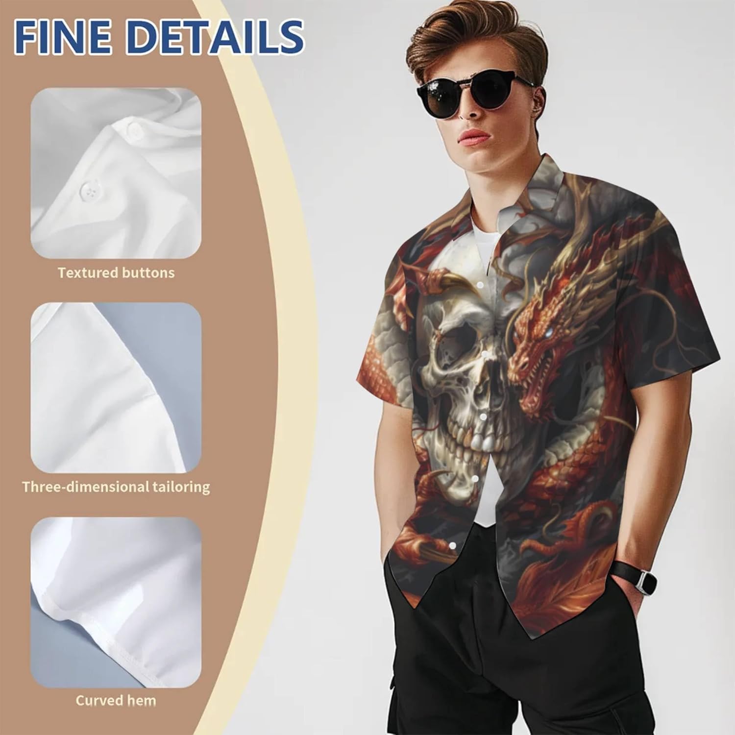 3D Pattern Print Shirt with Breathable Cool Lightweight Flexible Easy to Match Diverse and Stylish Perfect for Casual Wea - Image 2