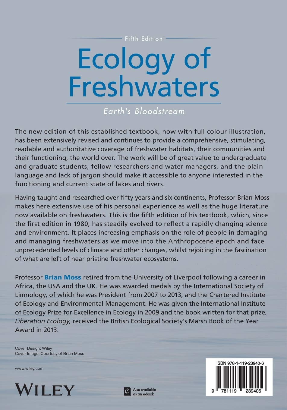 Ecology of Freshwaters: Earth's Bloodstream