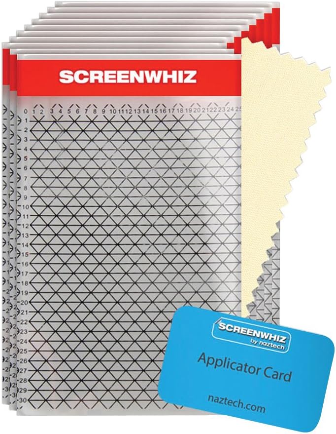 ScreenWhiz by Naztech 12127 Universal Screen Protector Large for Smartphones - 10 Pack - Retail Packaging - Clear