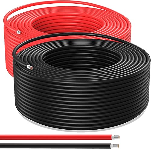 Bateria Power Cable de panel solar de 50 pies negro y 50 pies rojo, cable de extensión de panel solar 10 AWG (6 mm) alambre de cobre estañado para disponible en Yaxa Colombia