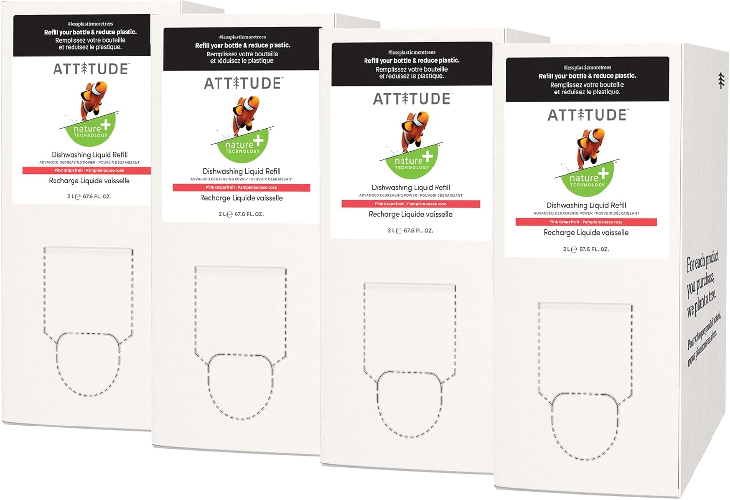 ATTITUDE Dishwashing Liquid, EWG Verified, Vegan Dish Soap