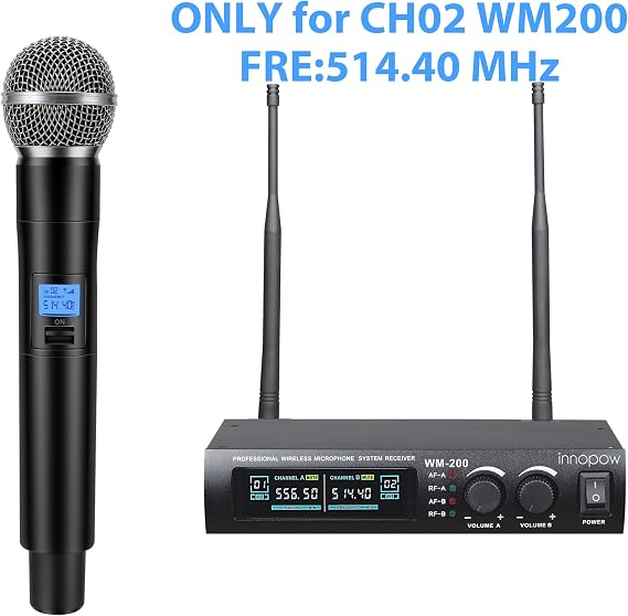 innopow Handheld Mic for WM200 CH2 514.4mhz