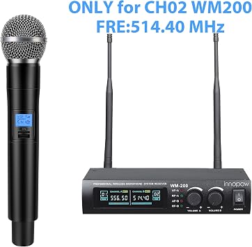 innopow Handheld Mic for WM200 CH2 514.4mhz