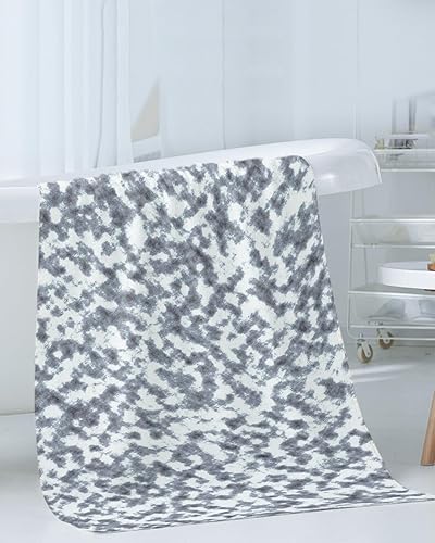 Miniatura 3 de Abstract Grey Bath Towels for Bathroom Set - Luxury Towels Gifts for Women,Quick Dry Beach Kitchen Hand Hair Face Yoga Workout Gym Towel and Dish