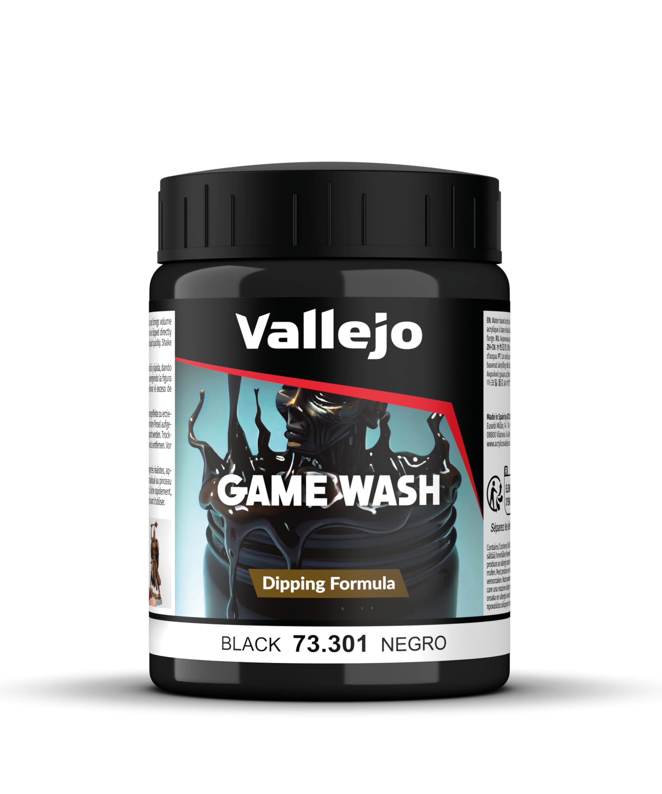 Game Color | Black Wash 200 ml (6.76 fl.oz.) | Acrylic Paint for Applying Shading and Highlight Effects on Miniatures and Modeling Projects
