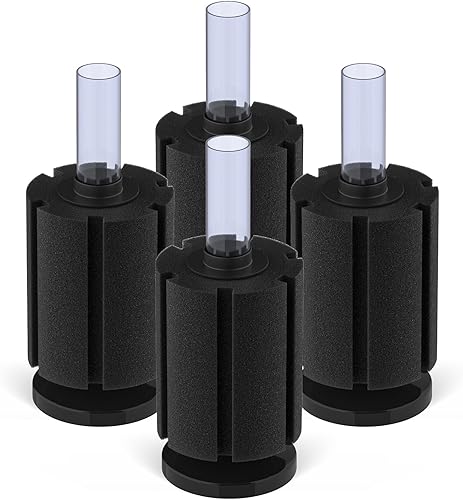 Pawfly Filtro de esponja bio para acuario grande, silencioso, camarones para freír y peces pequeños, filtro de espuma para peceras de hasta 50