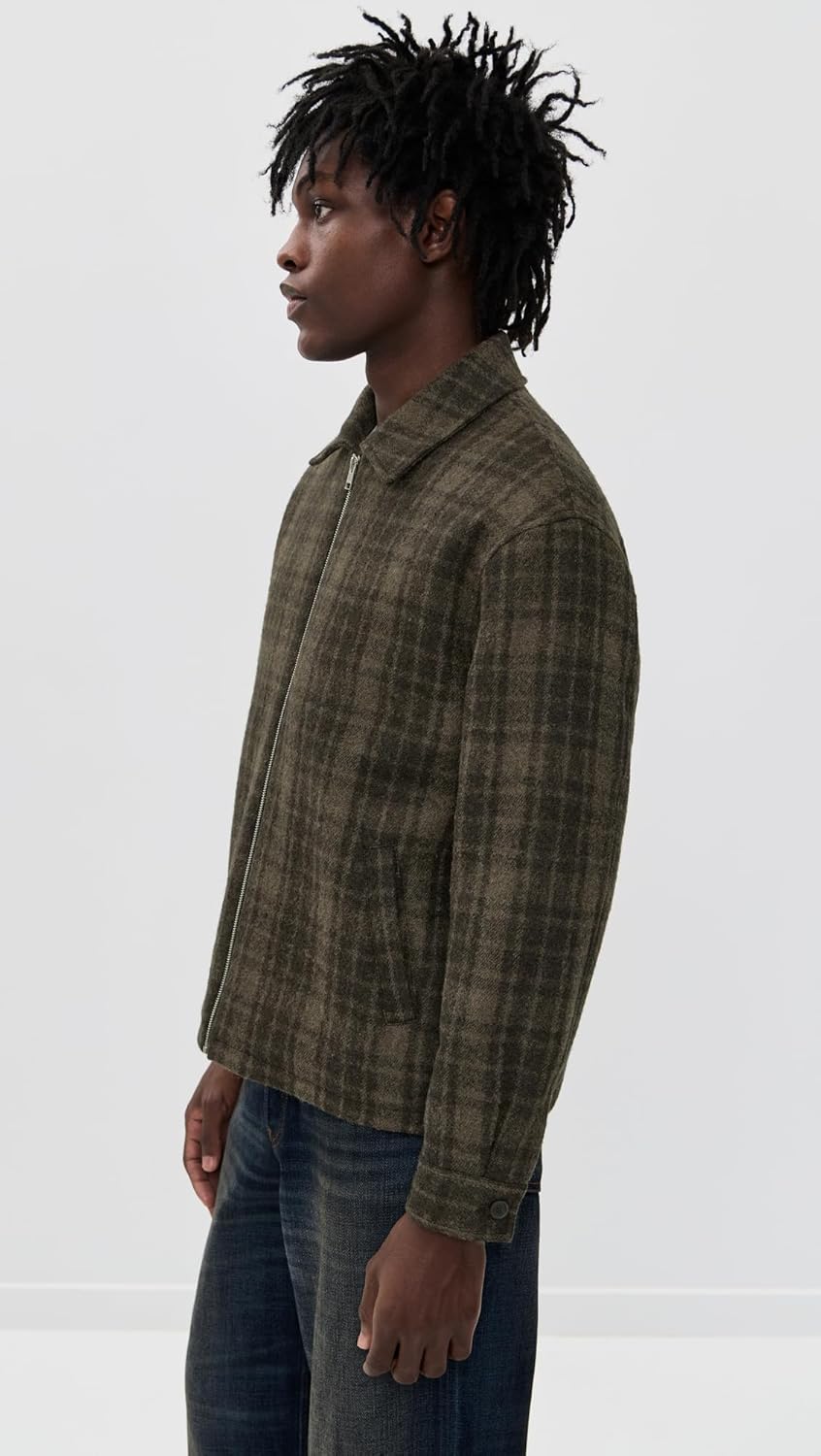 FRAME Men's Padded Tweed Zip Jacket - Image 4