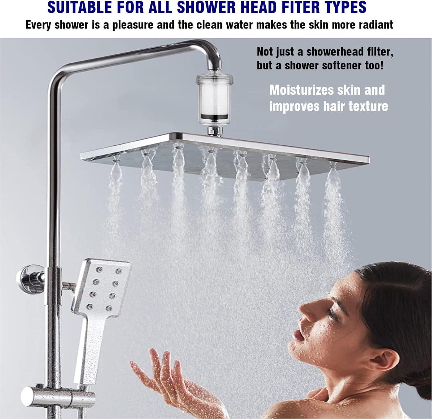 1 Micron High Density Washing Machine Water Filter, Washer Water Filter System, For Washing Machine, Heater, RV, > 99.5% Removes Chlorine Fluorine,Heavy Metals, Reusable ACF Shower Filter - Image 9